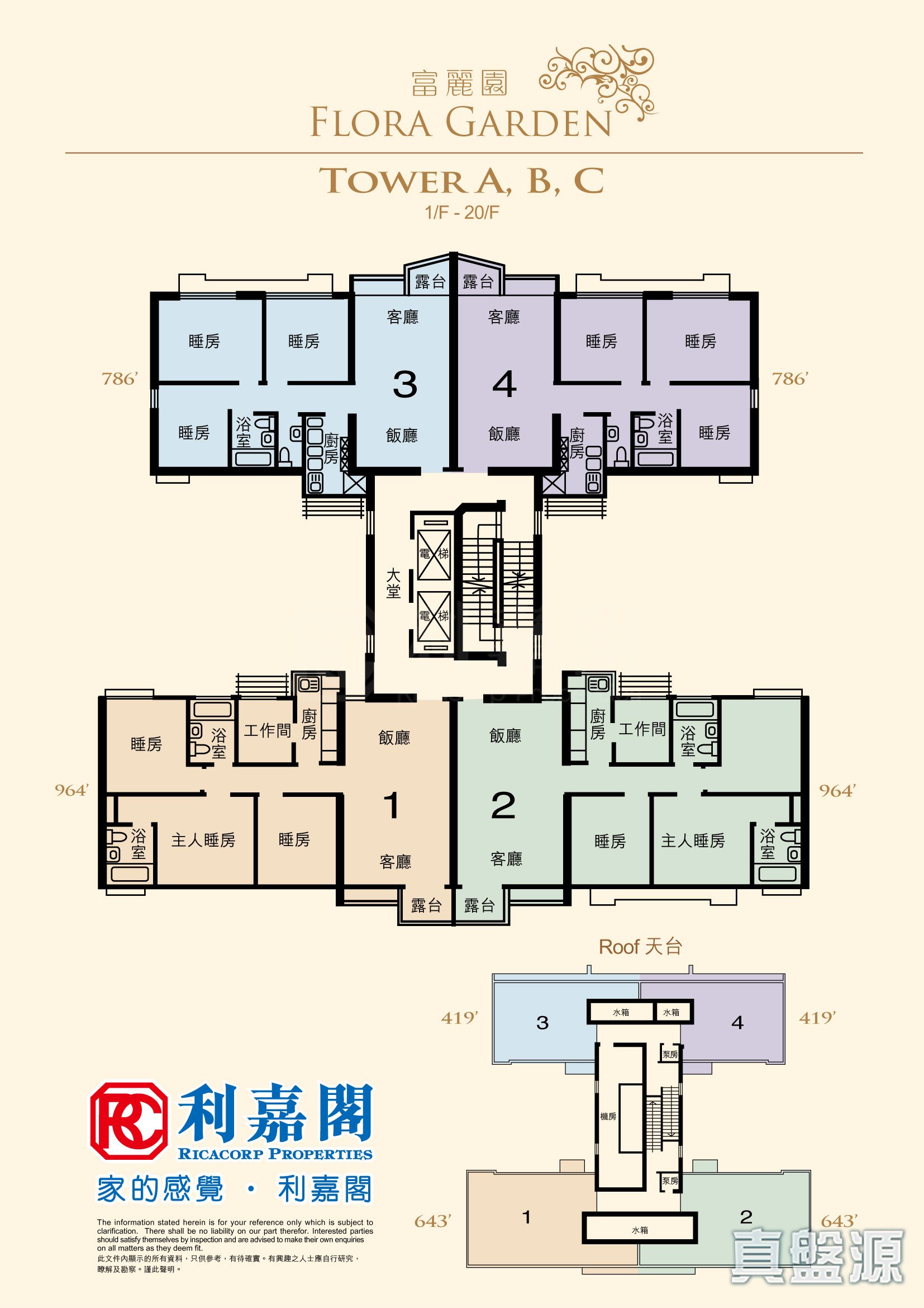 富丽园 B座 中层 1室 北角/北角半山