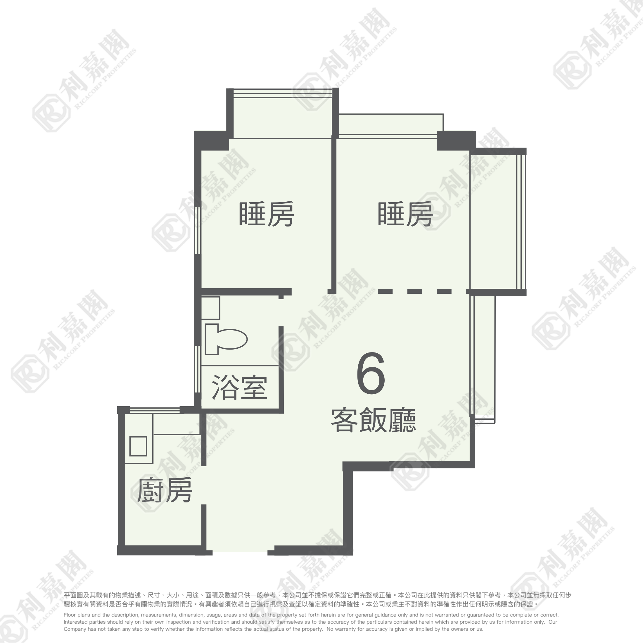 金獅花園 2期 金滿閣 (F座) 極高層 6室 大圍