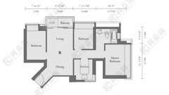 THE LATITUDE TOWER 2B High Floor Zone Flat B To Kwa Wan/Kowloon City/Kai Tak/San Po Kong