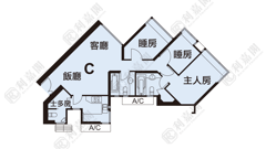 漾日居 1期 2座 高層 C室 九龍站/尖沙咀/佐敦