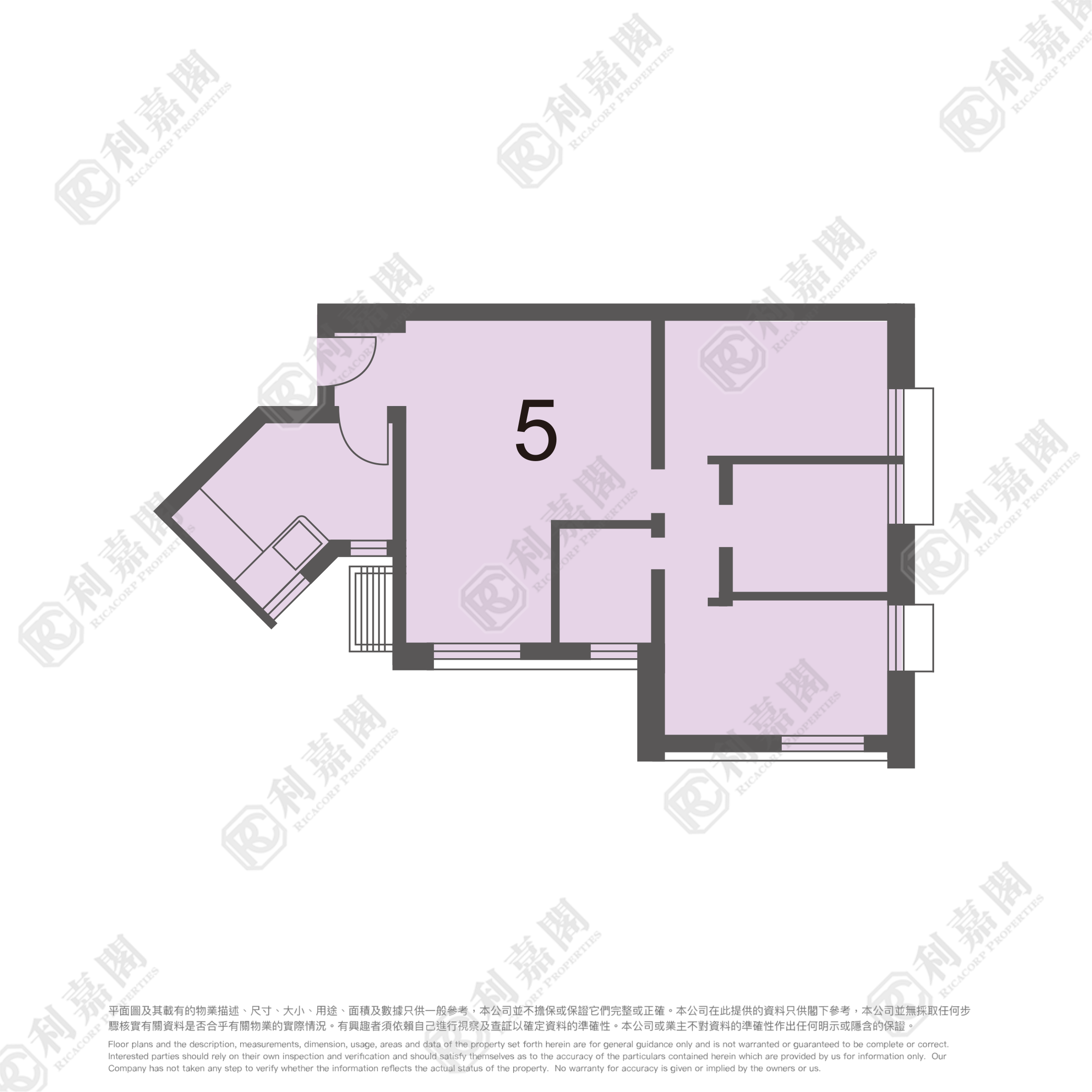 愉田苑 愉悦阁 (F座) 中层 5室 沙田/火炭/九肚山