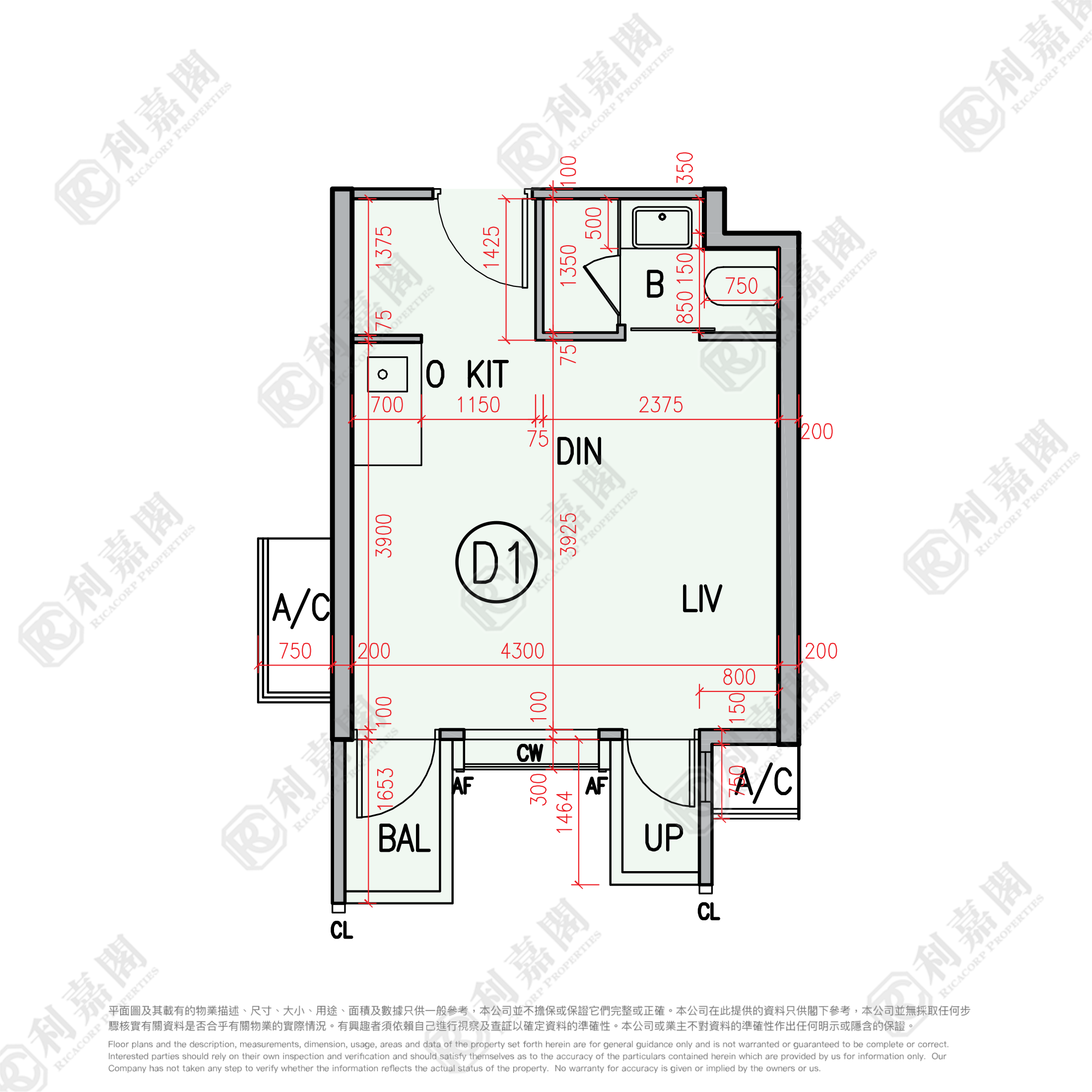 SKYPARK 高层 D1室 旺角/油麻地
