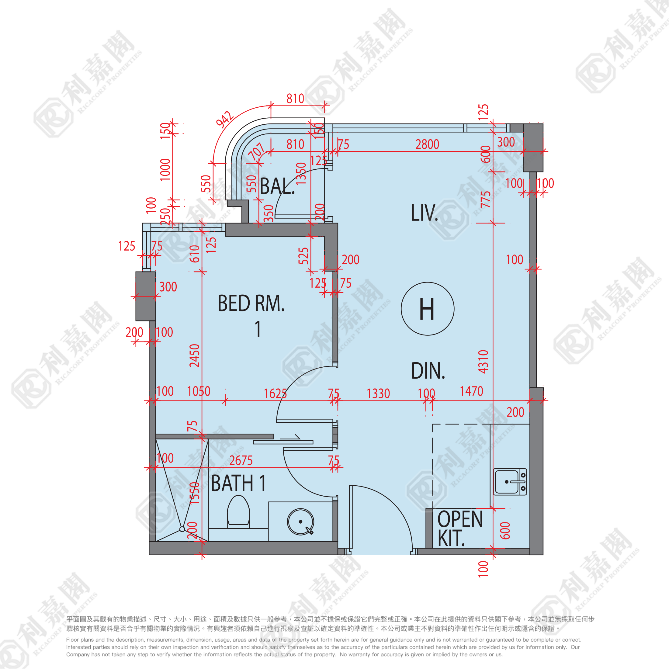 蓝塘傲 6座 高层 H室 将军澳