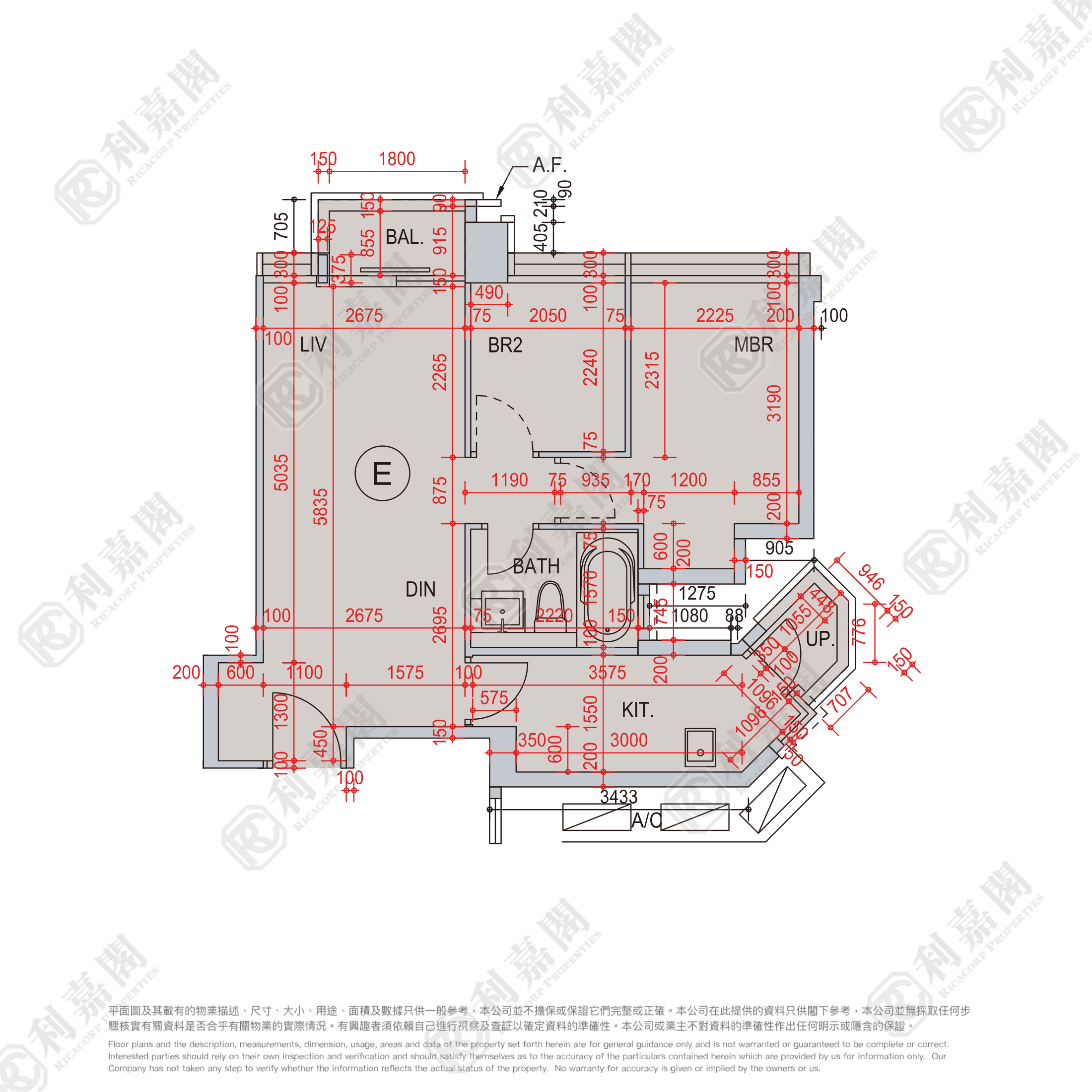 帝景湾 6座 中层 E室 将军澳