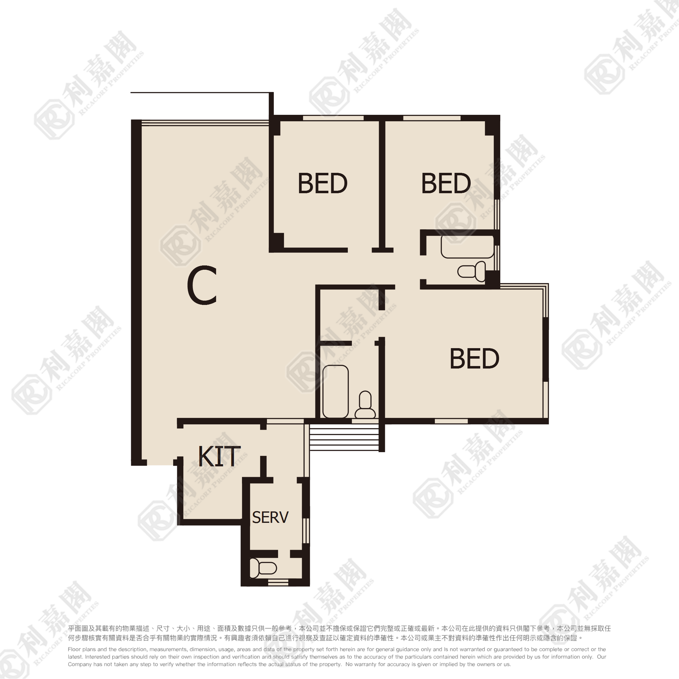 STAR COURT Medium Floor Zone Flat C Ho Man Tin/Kings Park/Kowloon Tong/Yau Yat Tsuen