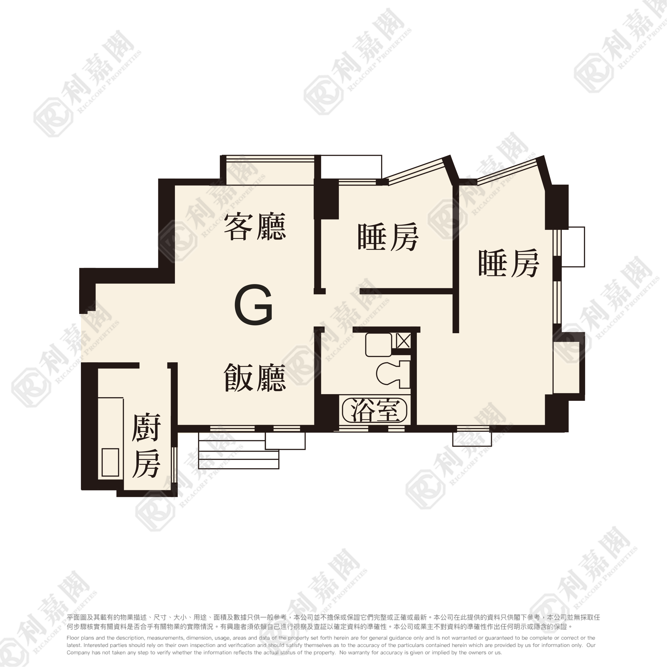 锦丰园 1座 中层 G室 荃湾