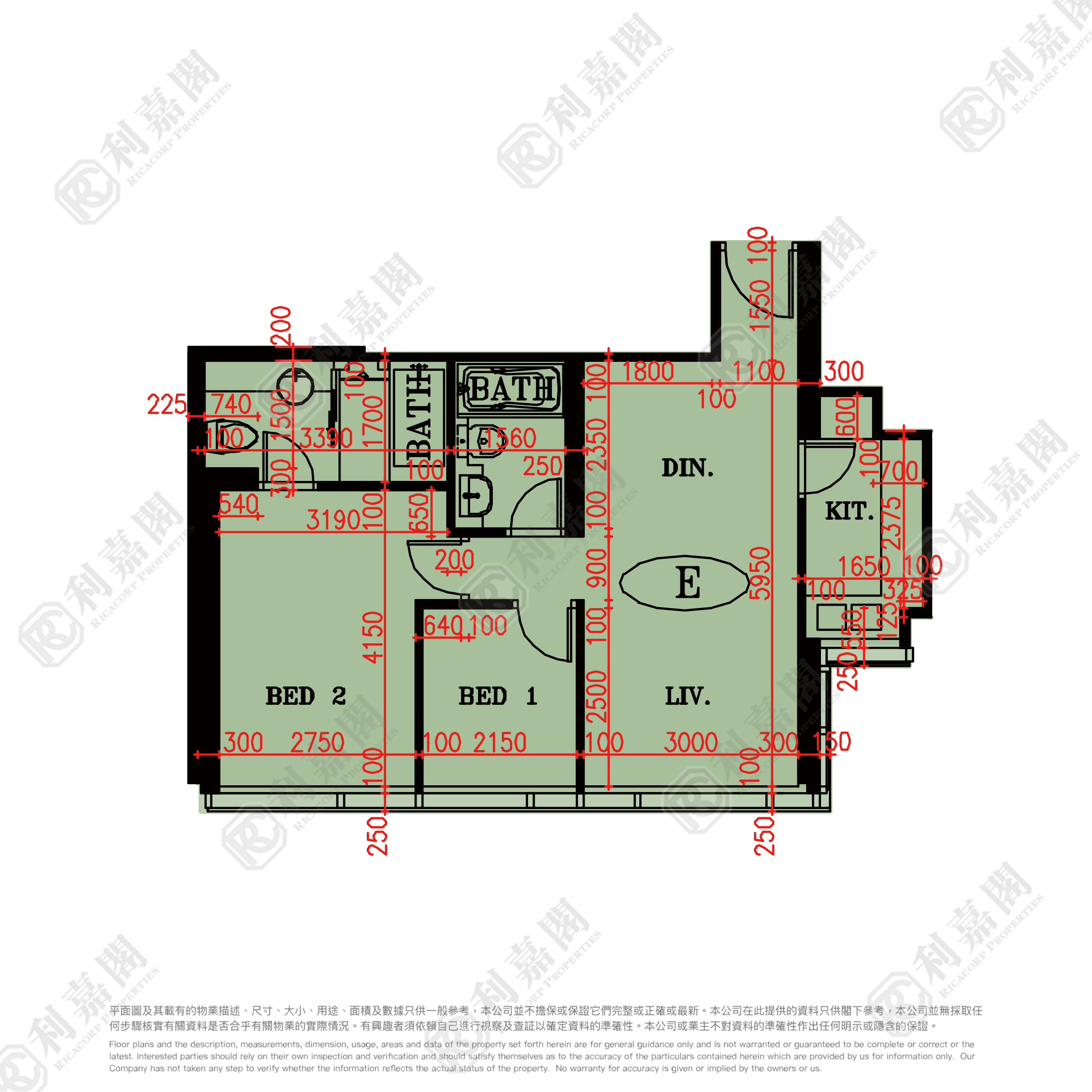 THE CULLINAN TOWER 20 - ZONE 2 (OCEAN SKY) Low Floor Zone Flat E Kowloon Station/Tsim Sha Tsui/Jordan