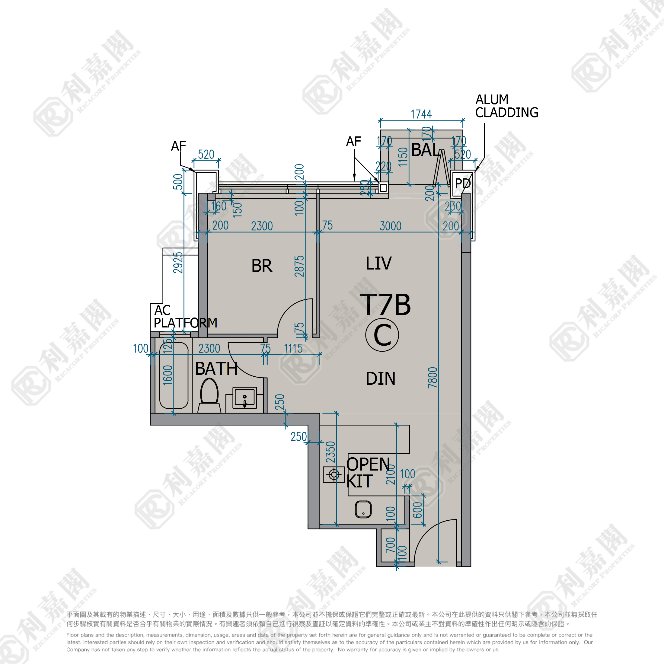 朗濤 7B座 高層 C室 大埔