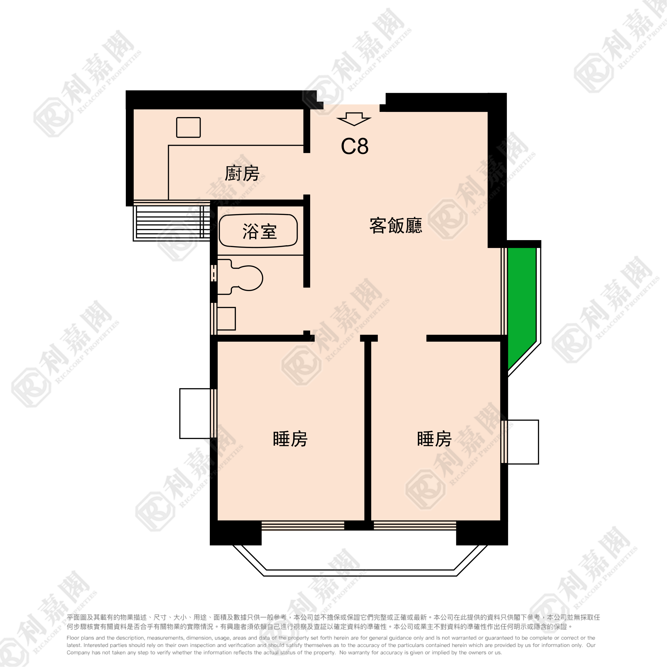 宝湖花园 C座 中层 8室 大埔