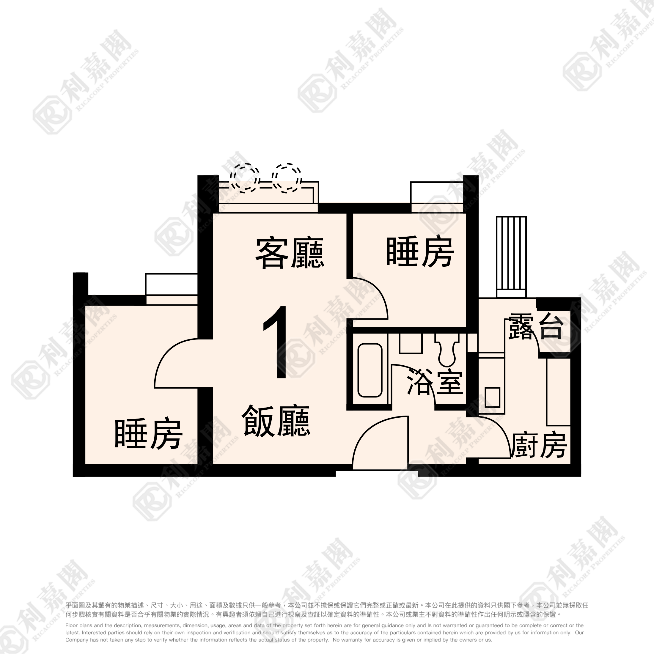 颂明苑 冠明阁 (E座) 低层 1室 将军澳