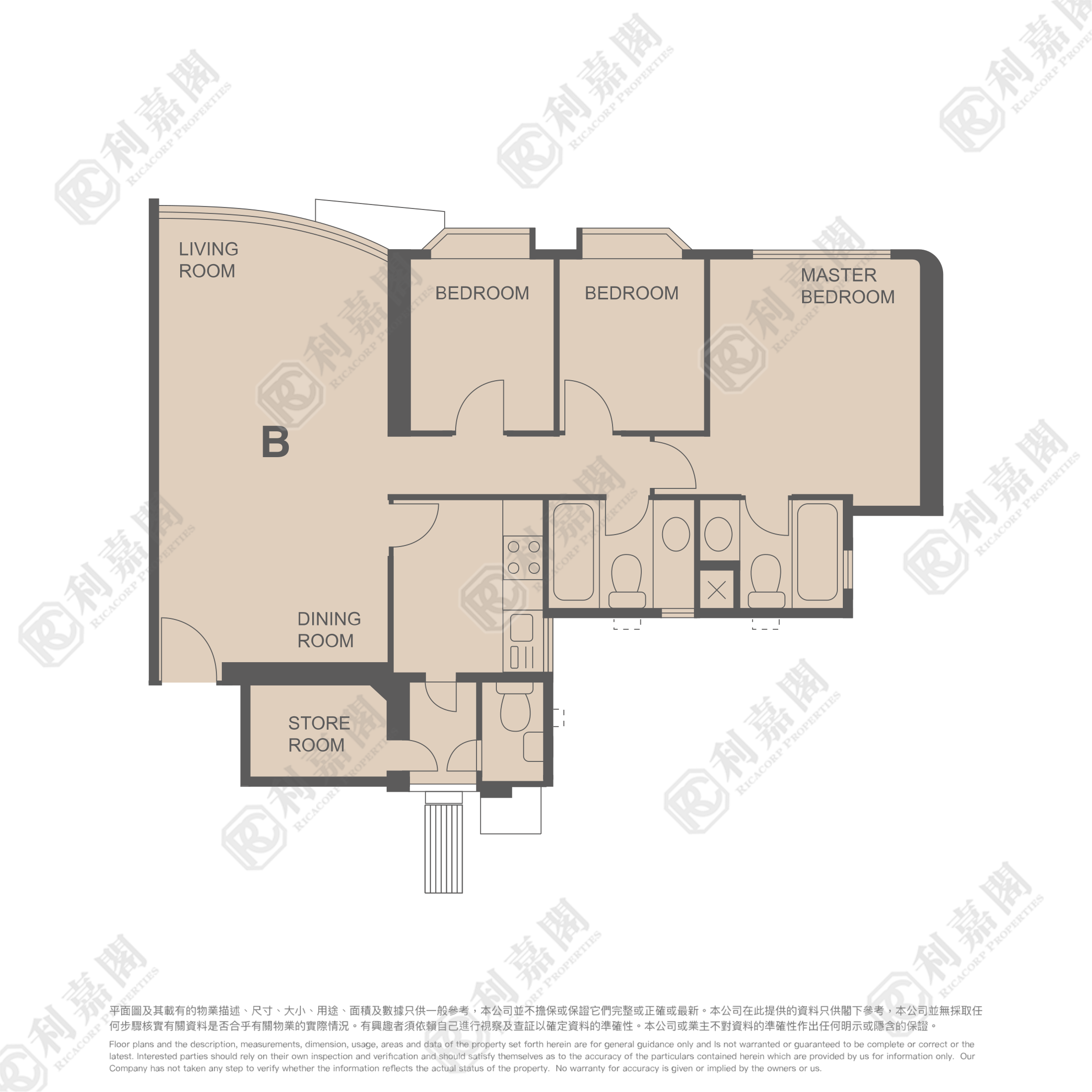 贺龙居 2座 中层 B室 何文田/京士柏/九龙塘/又一村