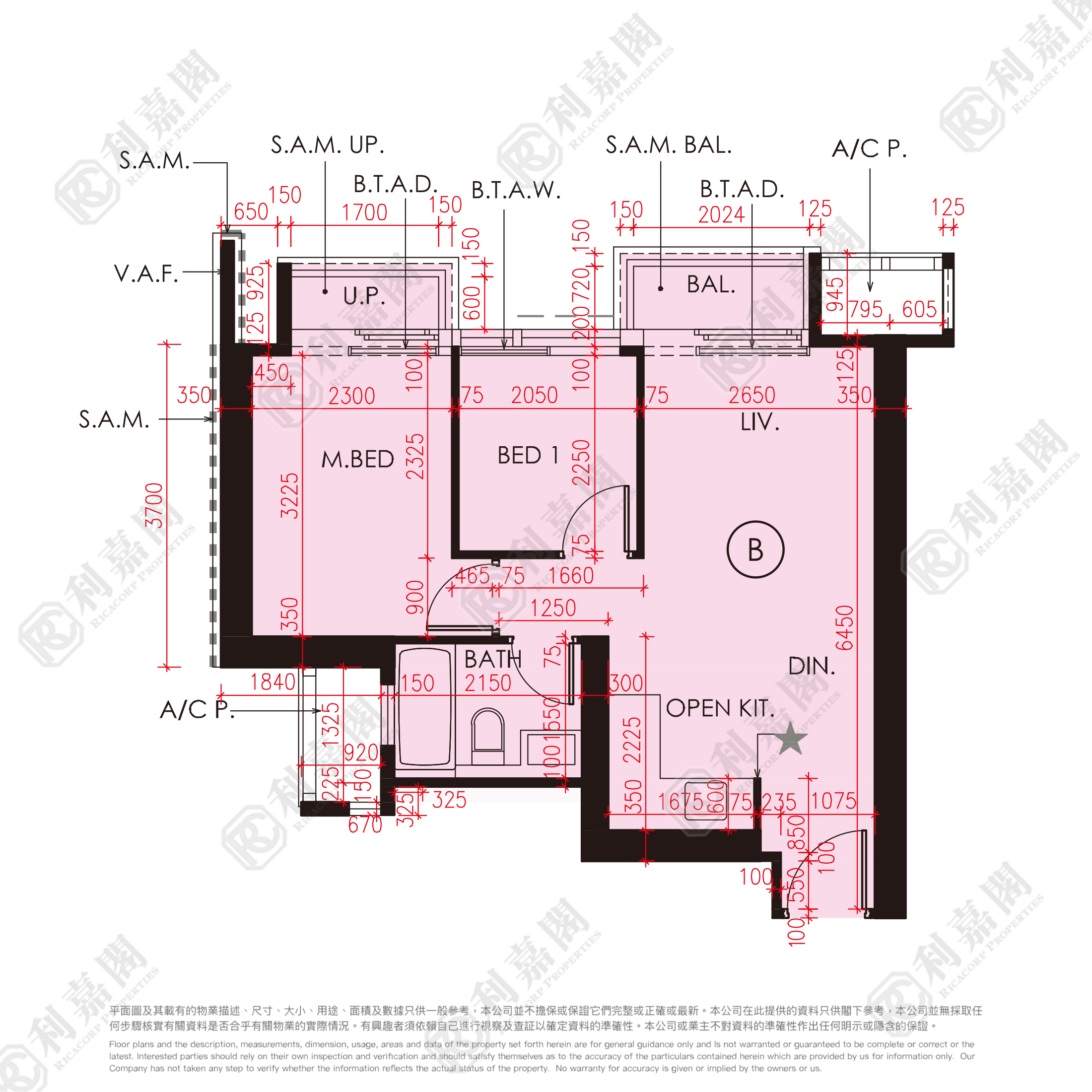 星凱．堤岸 2座 中層 B室 沙田/火炭/九肚山