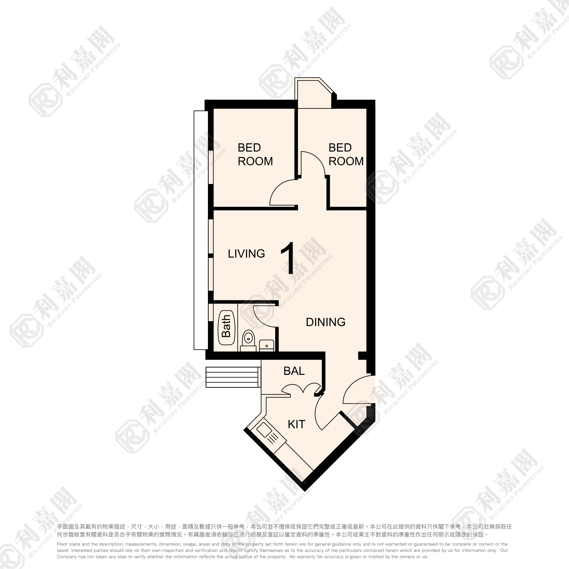 嘉田苑 嘉詠閣 (F座) 低層 1室 大圍