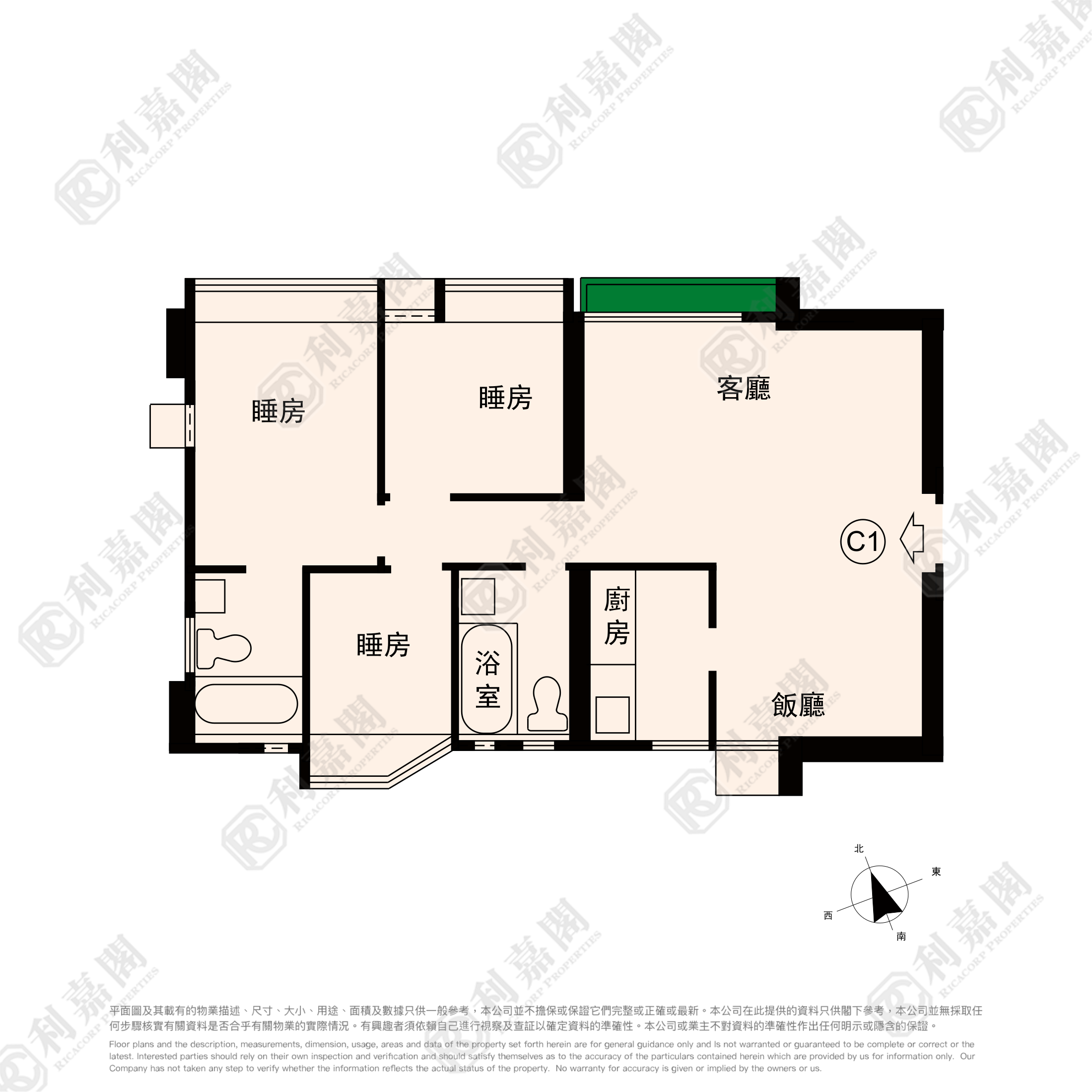 GREENVIEW GARDEN BLOCK C Low Floor Zone Flat 1 Tai Wai