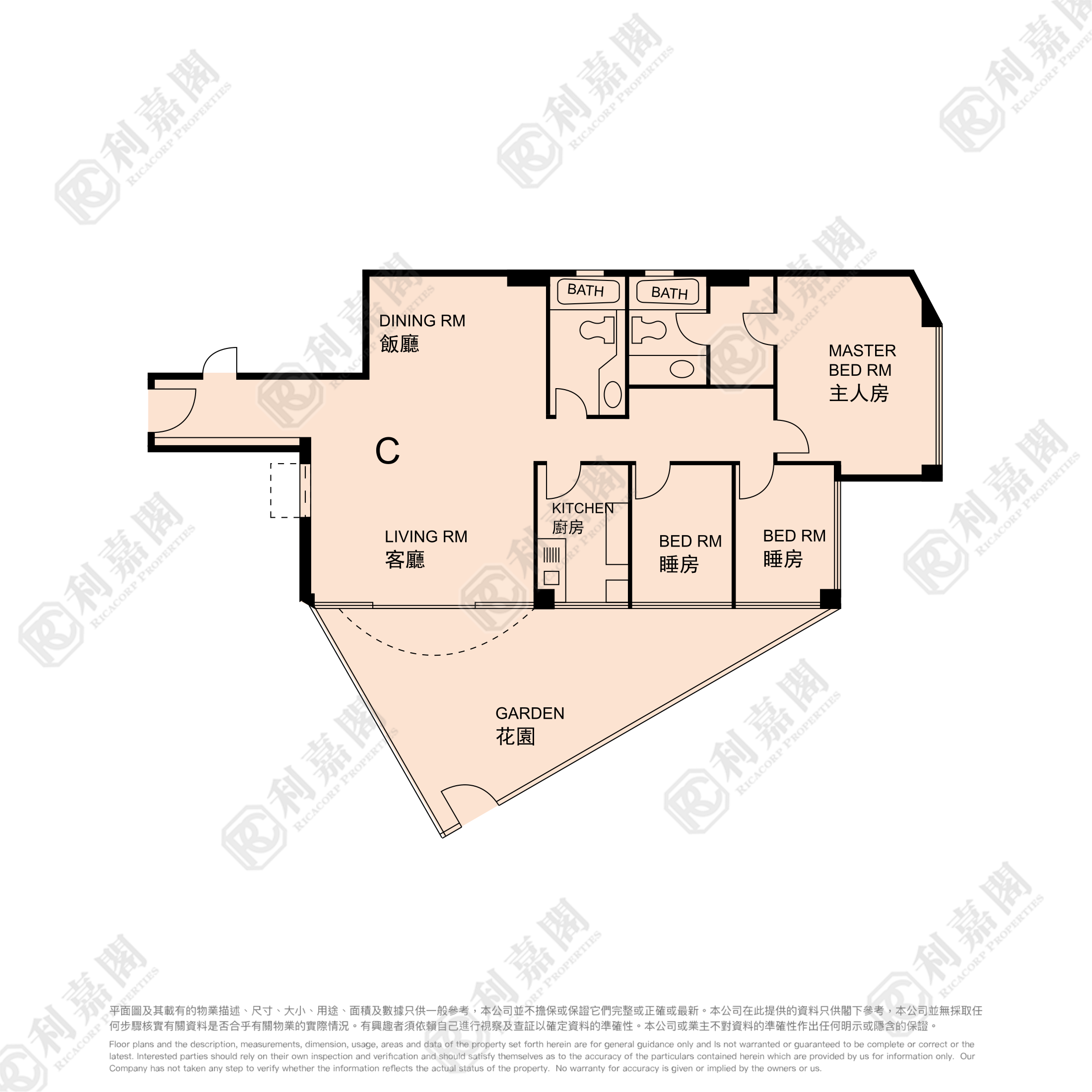 雅士花園 1座 低層 C室 何文田/京士柏/九龍塘/又一村