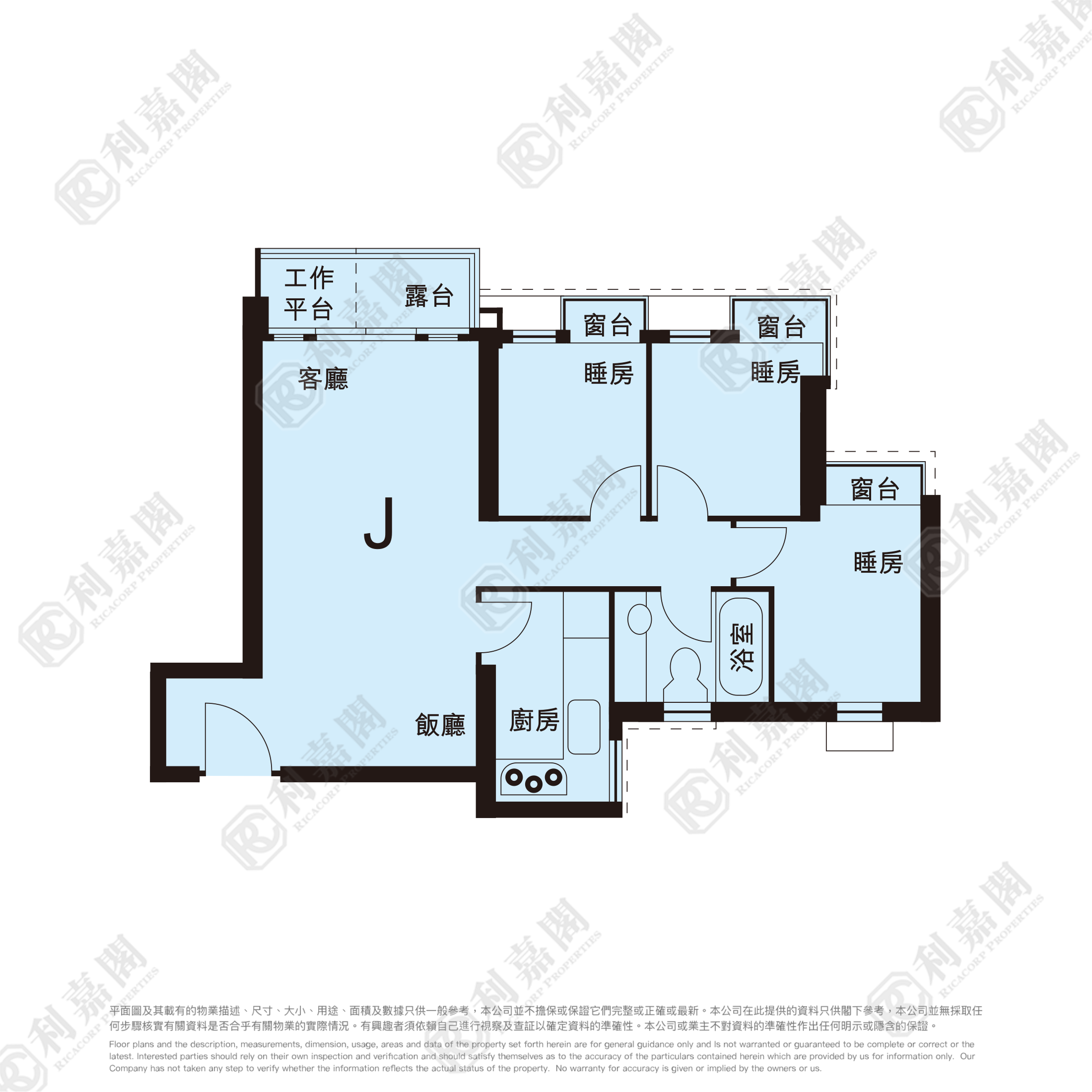 君傲湾 1座 中层 J室 将军澳