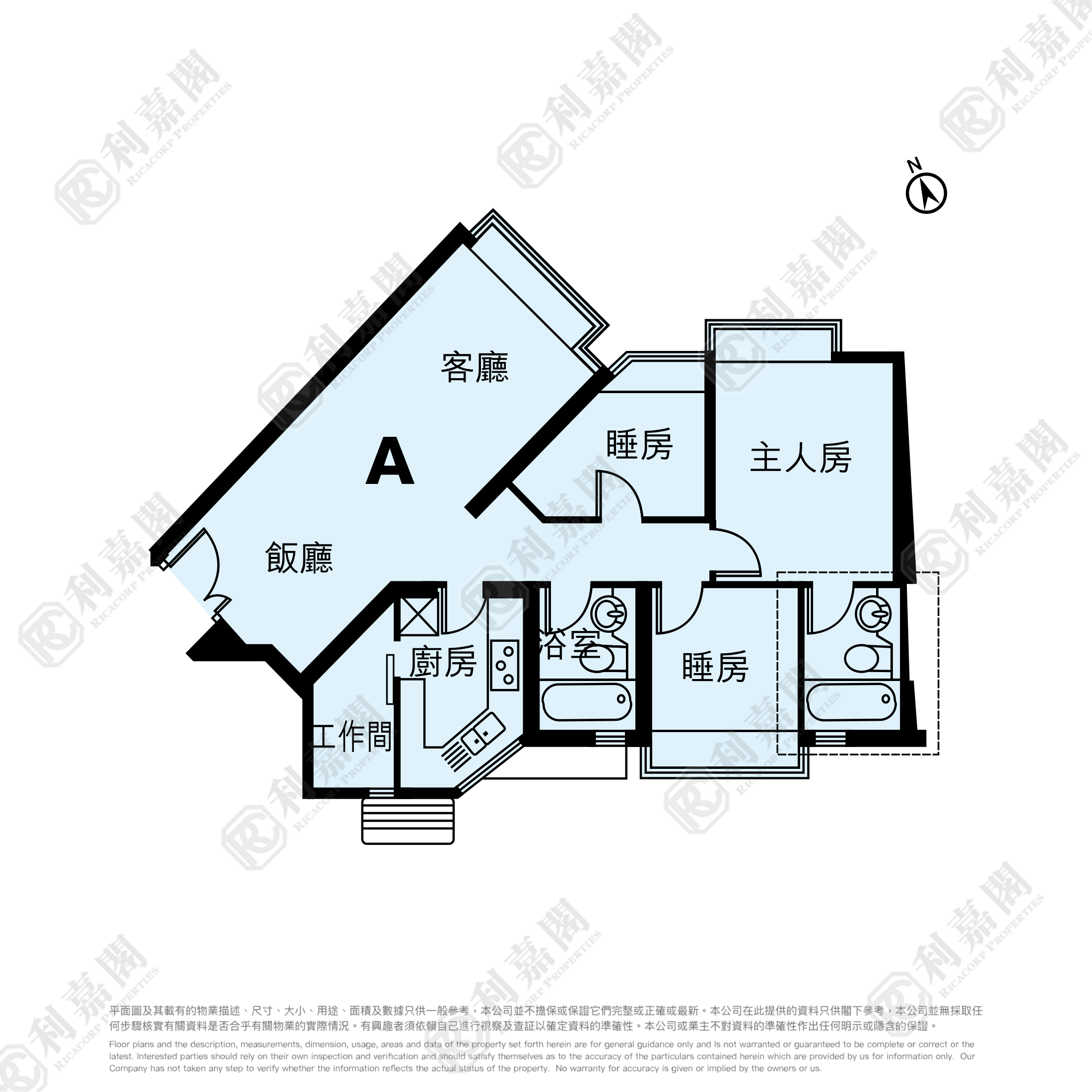 蓝天海岸 1期 6座 高层 A室 东涌