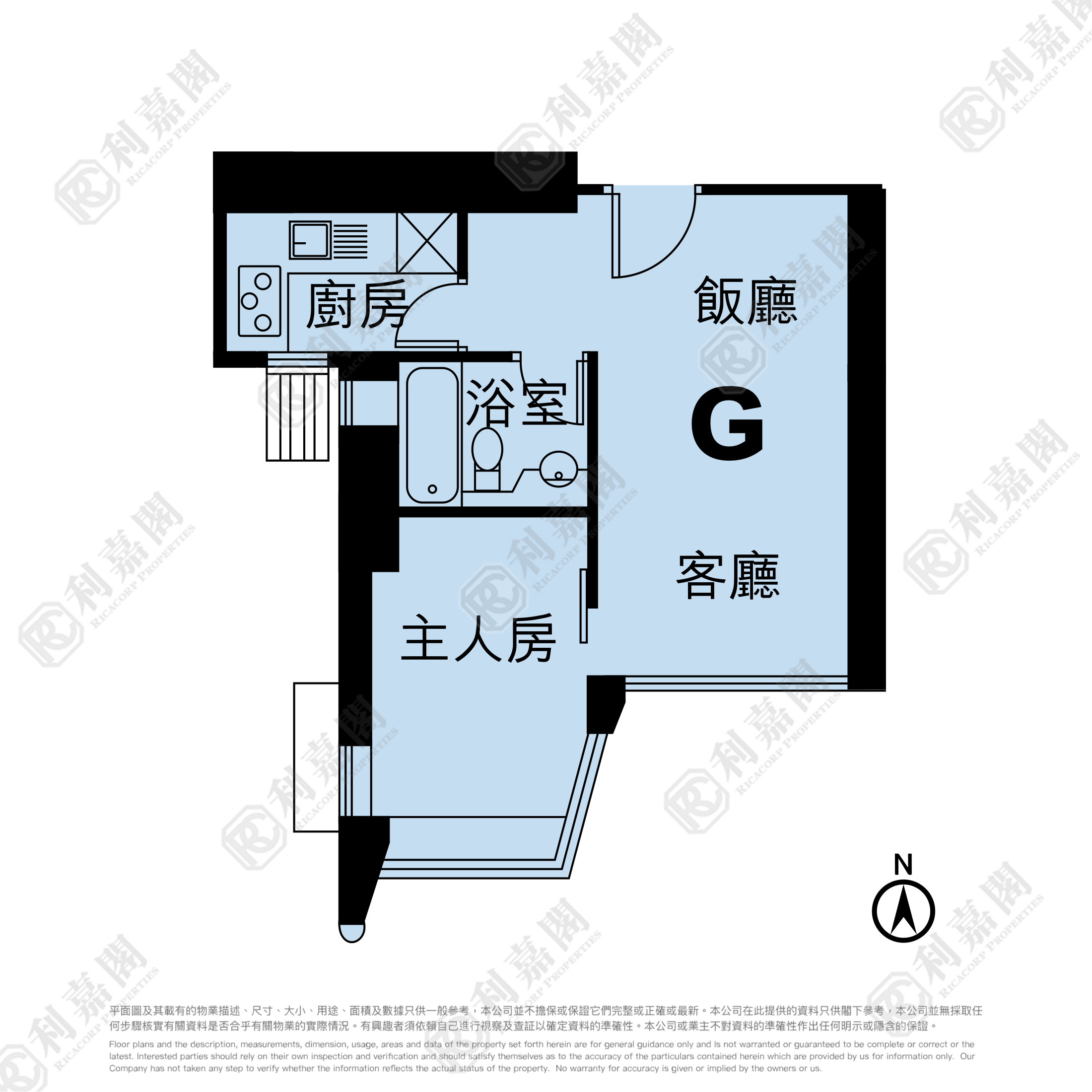 蓝天海岸 1期 1座 中层 G室 东涌