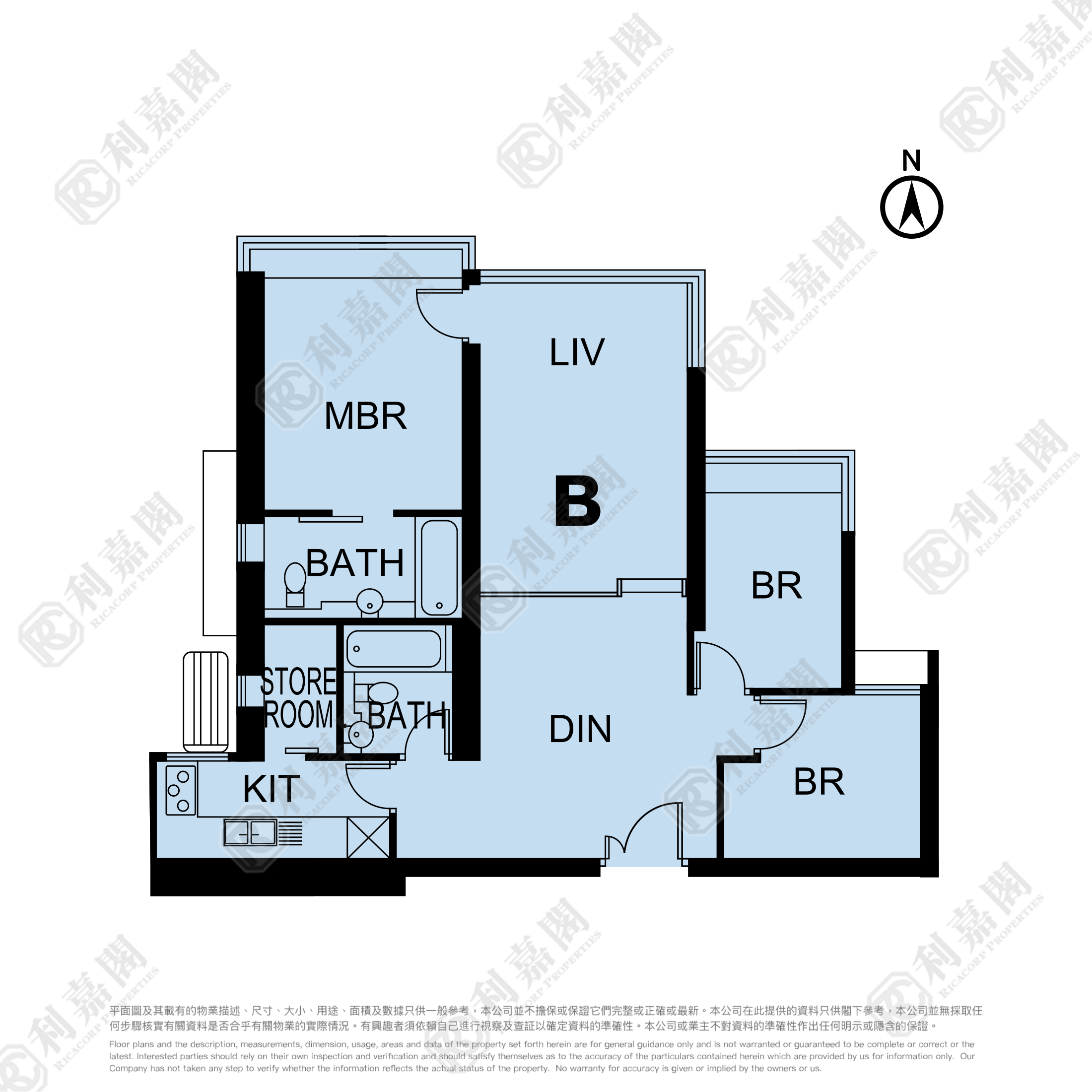 藍天海岸 1期 1座 中層 B室 東涌