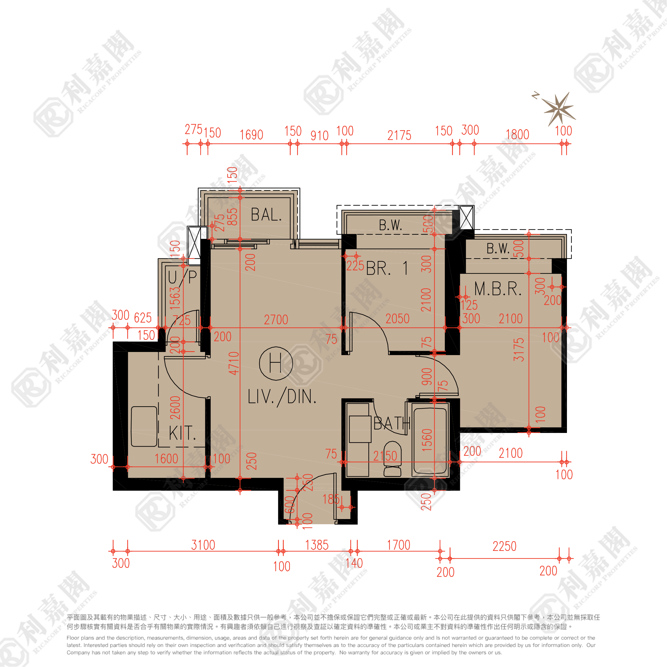 珑门 2期 6座 极高层 H室 屯门